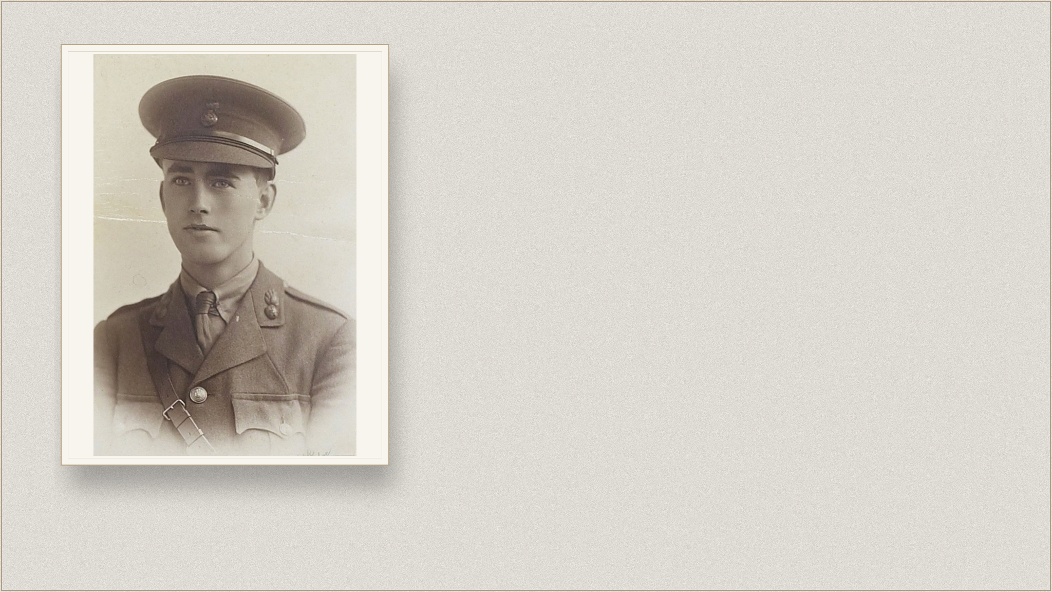 Portrait of Hugh Wynn Wilding-Jones in First World War uniform
