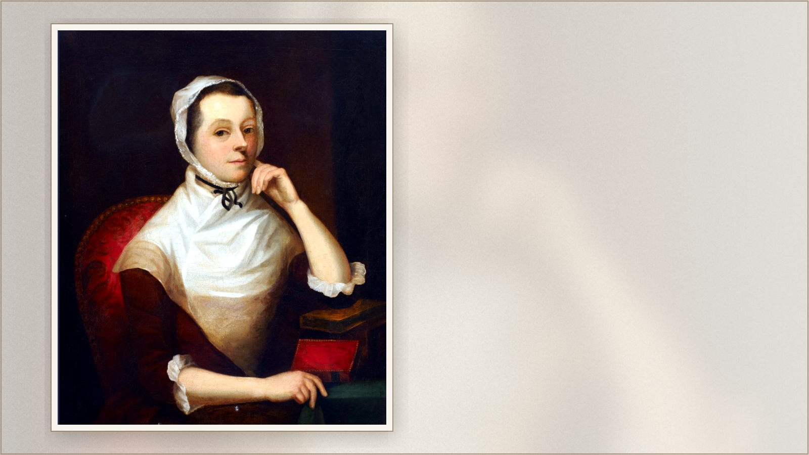 Portrait representing the Welsh hymn writer Ann Griffiths of Dolwar Fach