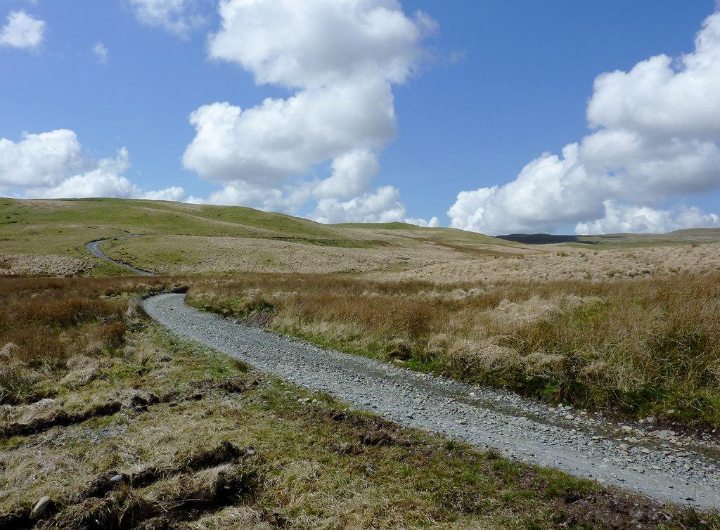 The Monks’ Trod crossing the remote uplands of the Cambrian Mountains in mid Wales.