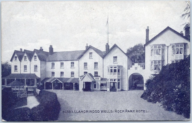 Vintage postcard of the Rock Park Hotel, Llandrindod Wells