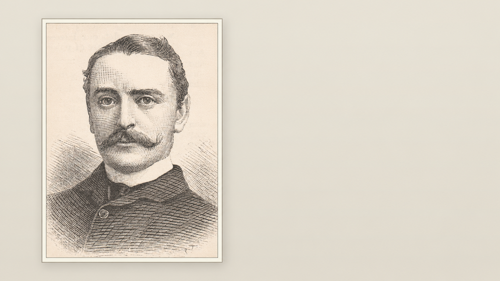 Victorian engraved portrait of Arthur Henry John Walsh, later 3rd Baron Ormathwaite, presented on a cream archival background